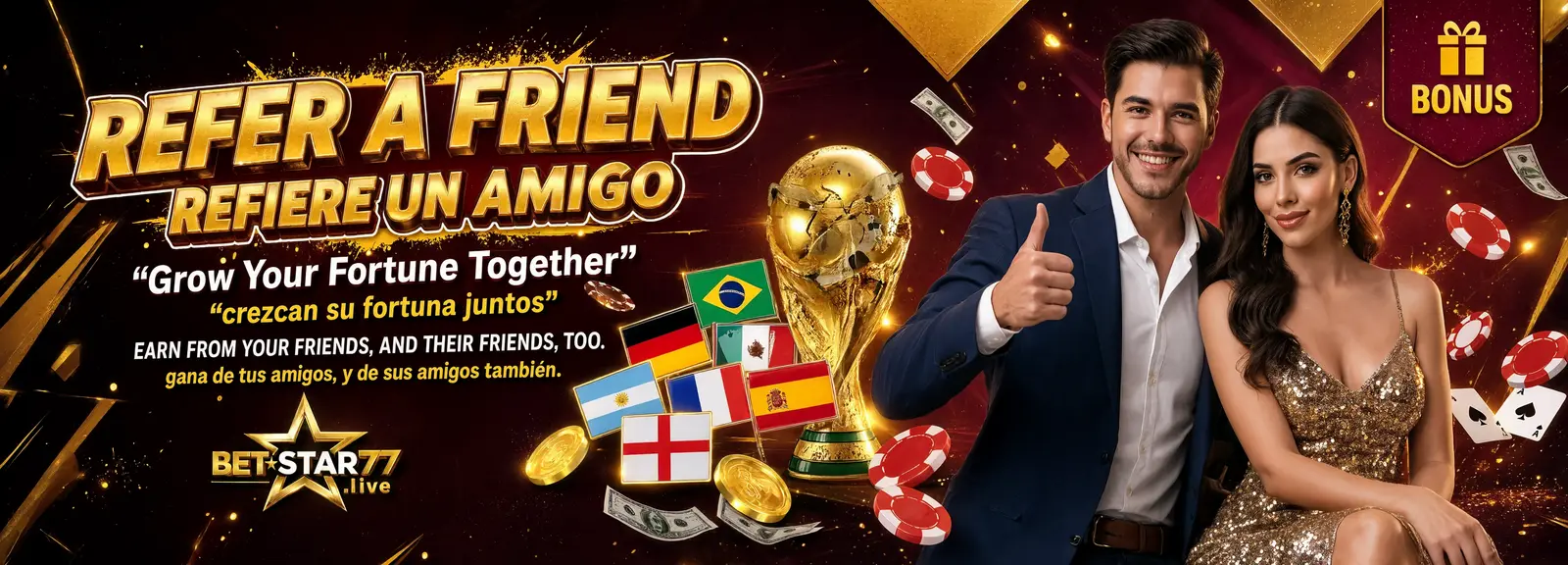 Haz crecer tu fortuna. Gana de tus amigos y de sus amigos tambi&eacute;n.